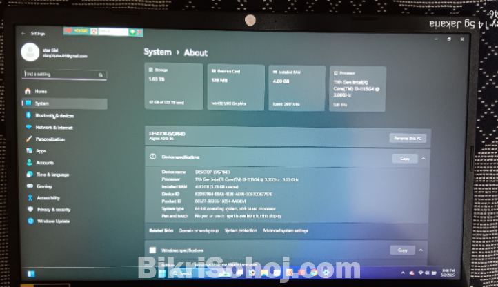 Acer aspire 5 i3 11 genaration